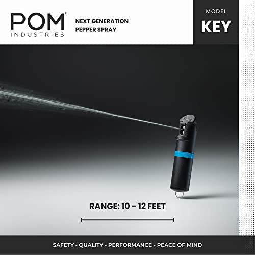 POM Pepper Spray Keychain, Quick Key Release for Instant Access, Flip Top… - Image 4