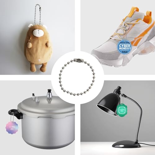 10 Pcs Bead Ball Chains, 3.9 Inch Long Stainless Steel Keychain Extension… - Image 7