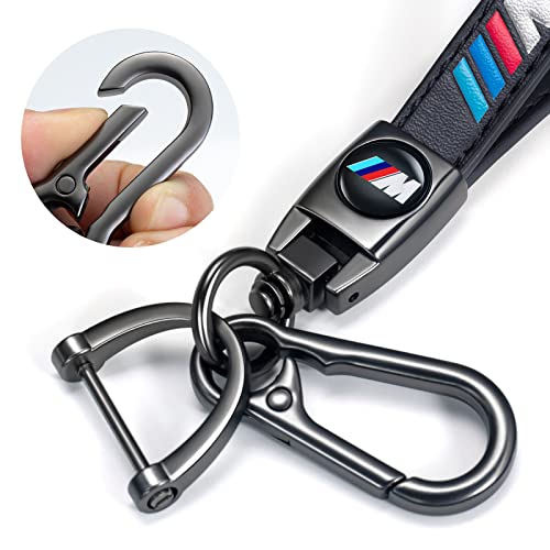 Sucoines Genuine Leather Car Keychain Keyring Accessories Compatible with BMW M Series… - Image 3