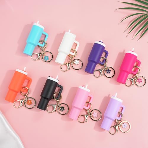 Wchoicsy 8 Pack Mini Tumbler Keychain for Stanley Cup, Mini Cup Keychain… - Image 2