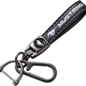 TACOMA Genuine Leather Car Keychain for Ford Mustang Key Chain for Men…