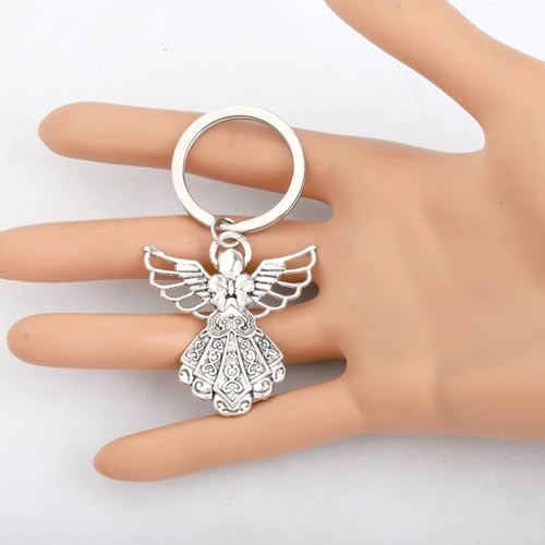 BNQL Guardian Angel Keychains 3 PCS Angel Charm Keychain Key Ring Guardian… - Image 6