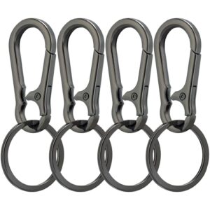 Rysent Keychain Clip, 4 Pack Key Chain Hooks with Key Rings Holder,…