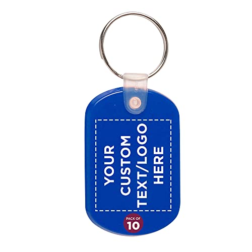 DISCOUNT PROMOS Tag Soft Plastic Keychains