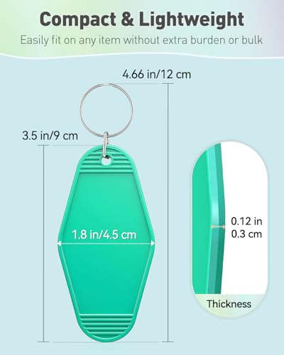 Uniclife 10 Pcs Blank Hotel Keychain Tags, Blank Motel Keychain with Key… - Image 5