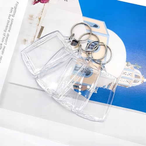 Juxiamal 6pcs Clear Double Sided Blank Picture Keychains for Insert 4.1 x… - Image 7