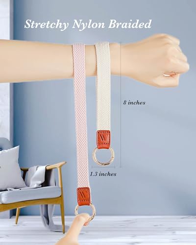 WEESMILE Key Chain, Stretchy Keychain Wristlet, Cute Wrist Lanyard Strap for Car… - Image 3