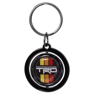 Plasticolor 004590R01 Toyota Racing Development Stripes TRD Black Spinner Key Chain