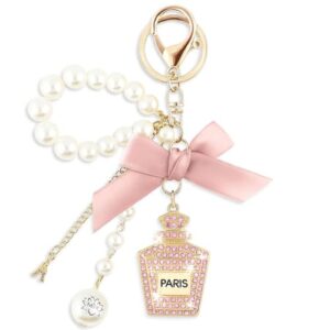 MyfavoriteK Perfume Keychain for Women Elegant Chic Key Chain Charm for Purse…