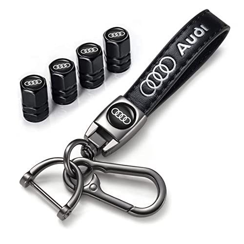 for Audi Keyring, Alloy Valve Stem Caps and Car Keychain Combo Fit…