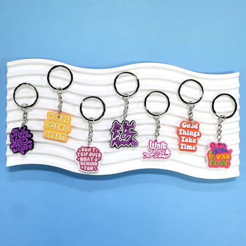 Pabucle Cute Keychains Bulk,Phrase 50 PCS Different Key Chain, Key Chains Accessories… - Image 6