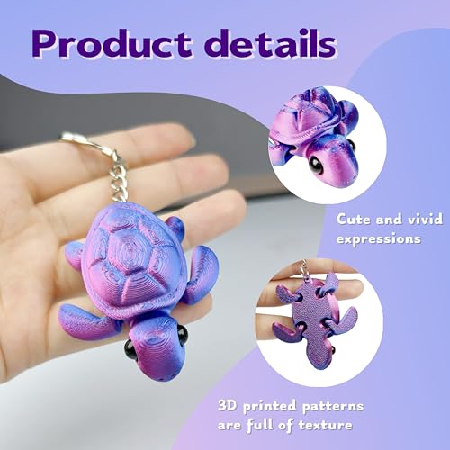 SIPWATE 6 Piece Turtle Keychain - Image 2