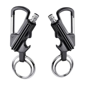 YUSUD 2 Pack Keychain Bottle Opener for Men, Permanent Match with Dual…