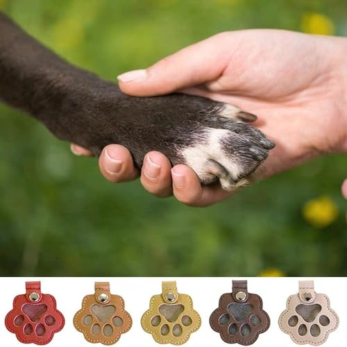 Sakinre Pet Memorial Gifts for Cat Dog, Cute Leather Paw Keychain, Pet… - Image 3