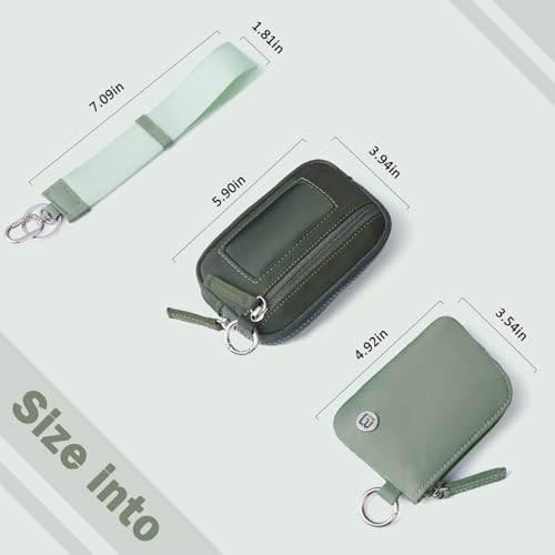 POIUGOYA Nylon Wristlet Wallets, Dual Pouch Keychain Wristlet Wallet, RFID Small Wallet… - Image 3