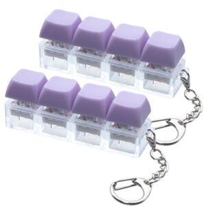 2 Pcs Keyboard Fidget Toy, Keyboard Fidget Keychain 4