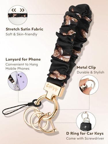 Scrunchie Keychain Wristlet for Women - Image 3