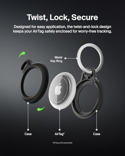 Belkin Apple AirTag Secure Holder with Key Ring - Image 4
