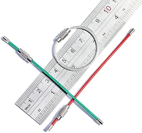 bayite Key Rings Stainless Steel Wire Keychains Lock Cable Heavy Duty Luggage… - Image 3