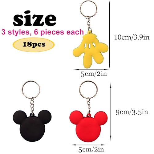 Finduat 18 Pcs Cartoon Mouse Keychains for Party Favors, Adorable Bag Pendant… - Image 2