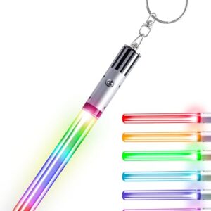 LIGHTSABER KEYCHAIN LIGHT UP LED STAR WAR Glowing Light Saber Key Chain…