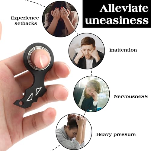 Tyqour Spinner Keychain Fidget Keychain for Adults Portable Keyring Spinner Toy for… - Image 4
