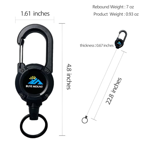 Yojaro Retractable Keychain Heavy Duty, Multitool Carabiner Badge Holder, Retractable Keychain Clip… - Image 3