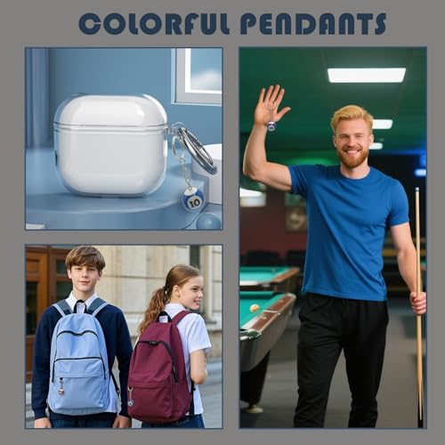 Cxtiy 16pcs Pool Ball Keychain, Car Keychains Set for Men, Sports Gifts… - Image 2