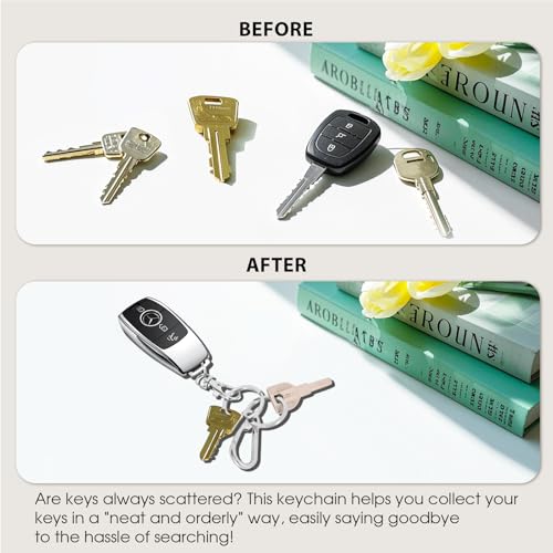 DMENER 4PCS Metal Keychain Clip Hook Keychain Keyring Key Chain Ring Clip… - Image 6