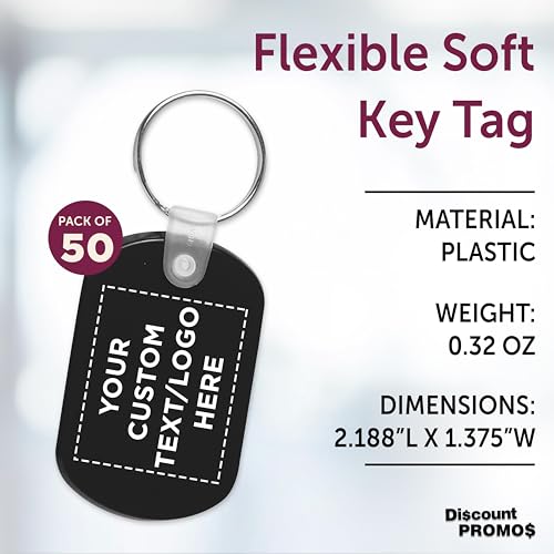 DISCOUNT PROMOS Tag Soft Plastic Keychains - Image 4