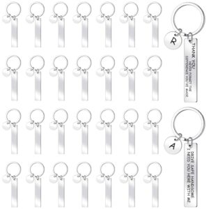 Gisafai 30 Pcs Laser Engraving Stainless Steel Keychain Blanks Engravable Metal Keychains…