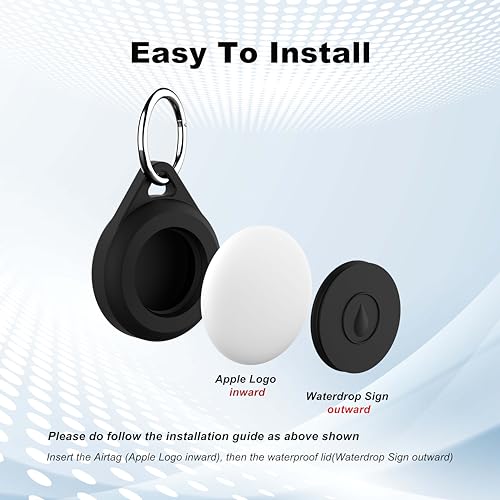 LOVYONES Air tag Keychain Holder Case for Apple Air tag, 2 Pack… - Image 2