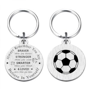 SOUSYOKYO Soccer Gifts for Teen Boys Girl, Personalized Soccer Player Keychain for…
