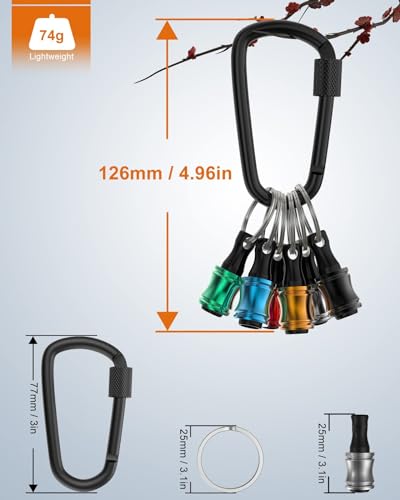 Katerk 12pc Portable Bit holder Key chain, 1/4 inch Hex Shank Screwdriver… - Image 7