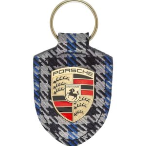 Porsche Leather Pepita Sally Crest Key Ring
