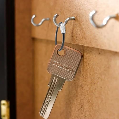 ManTangSun 12 Pack Keychain Flexible Rubber Key Ring Luggage Tag Cable Loops… - Image 3