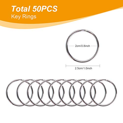 100PCS Swivel Snap Hooks with Key Rings, Premium Metal Swivel Lobster Claw… - Image 3