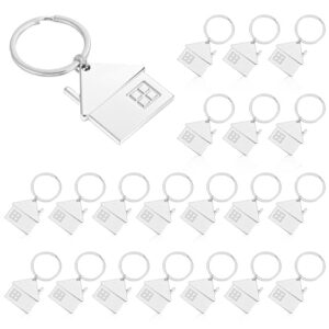 AojSup House Shaped Keychain, Key Cahin Cute Cartoon House with Window keychain…