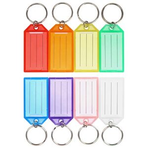 Cuttte 16 Pack Plastic Key Tags, Key Labels with Ring and Label…