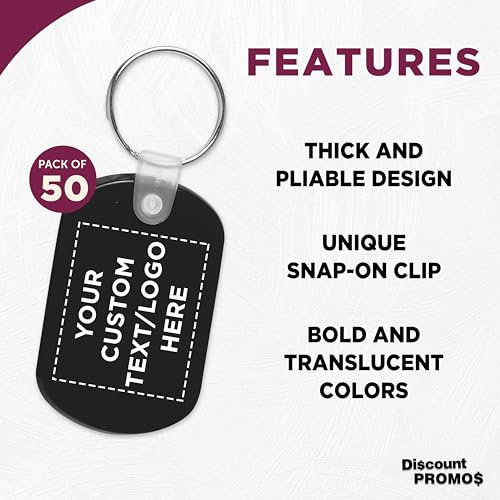 DISCOUNT PROMOS Tag Soft Plastic Keychains - Image 3
