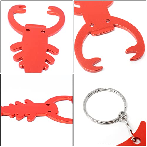 Honbay 6PCS Lobster Bottle Opener Keychain Aluminum Alloy Beer Bottle Opener Party… - Image 3