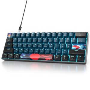 Fogruaden Wired 60% Percent Mechanical Keyboard, RGB Gaming Keyboard 60 Percent, Ultra