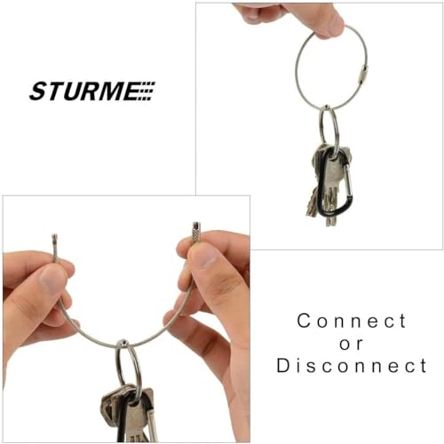STURME 2" Aluminum D Ring Carabiners Clip D Shape Spring Loaded Gate… - Image 4