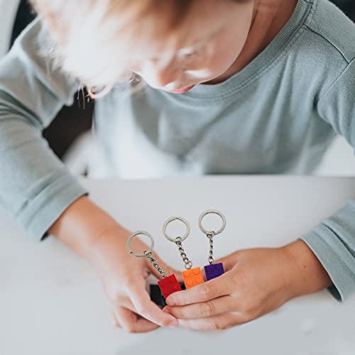 Mivofun 12 Pcs Building Block Keychain, 12 Colors Brick Keyrings for Birthday,… - Image 7