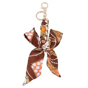 OSALADI Bowknot Silk Ribbon Bag Pendant Keychain Fashion Handbag Handle Decor for…