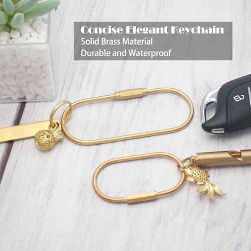 CMVFYL Gold Brass Key Rings, Purse Bag Charms for Handbags, Screw Lock… - Image 2