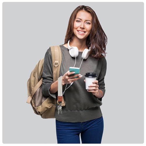 Fishent Stretchy Key Chain, Cute Keychain Wristlet, Woven Wrist Lanyard for Keys,… - Image 2