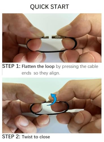 bayite Key Rings Stainless Steel Wire Keychains Lock Cable Heavy Duty Luggage… - Image 6