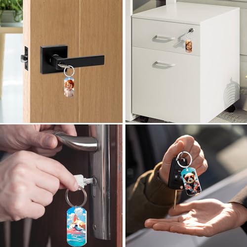 XINYIMAI Custom Keychain, Personalized Keychain with Photo Text, Customized Double - Image 4