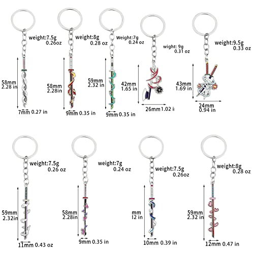 Anime Demon Keychains Hashira Slaye Sword Keychains Cosplay Collection Souvenir Key Chains… - Image 7